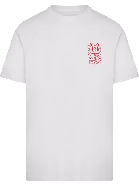 Mister Tee Tricou Good Luck Club Cat galben auriu / roșu / negru / natural alb