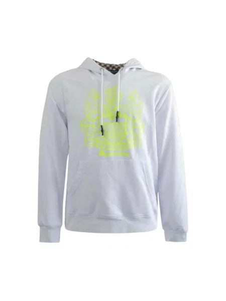 Bluza z kapturem Aquascutum z kapturem z długim rękawem biała