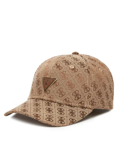 Шапка с козирка Guess бежово