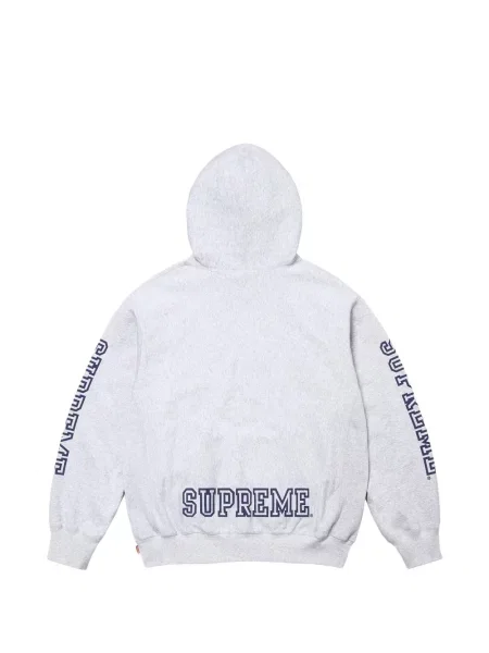 Hanorac cu glugă Supreme cu imagine gri