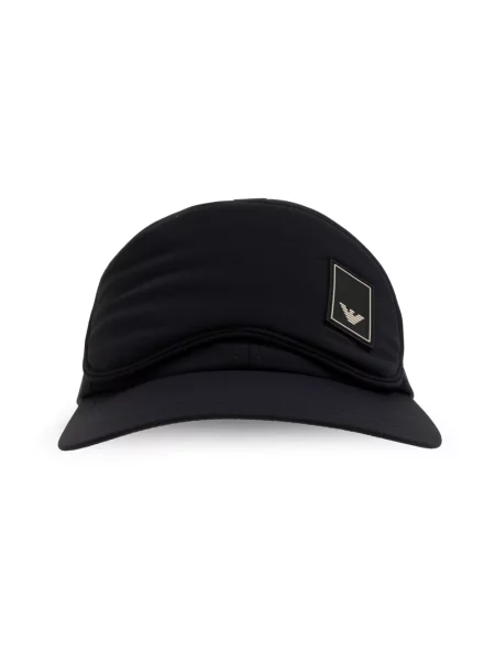 Czapka z daszkiem Emporio Armani niebieska