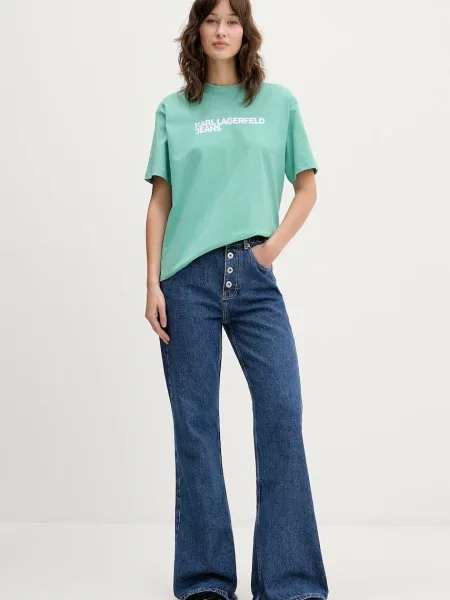 Karl Lagerfeld Jeans kratka majica zelena