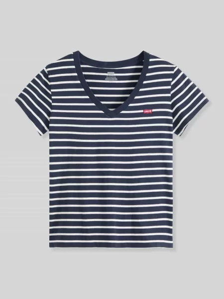 T-shirt o kroju regular fit z czystej bawełny Levi's granatowa