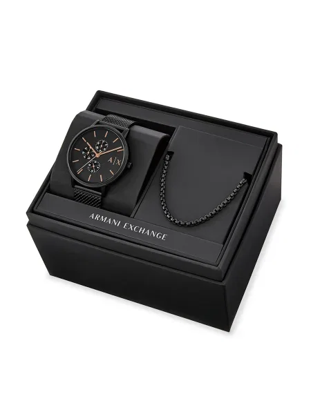 Armani Exchange ceas si coliere negru