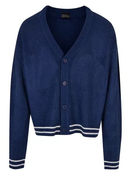 Urban Classics Geacă tricotată bleumarin alb