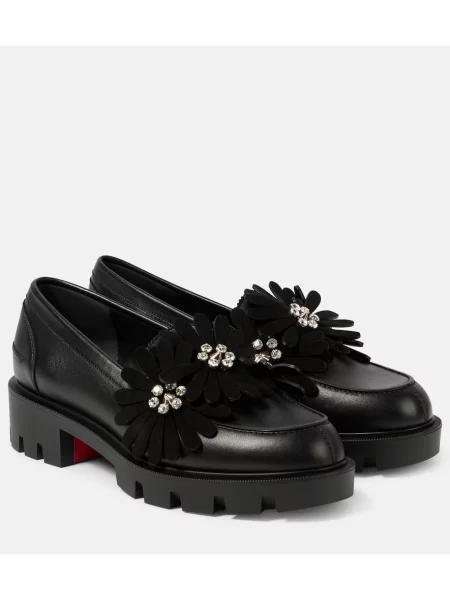 Pantofi loafer Christian Louboutin din piele negru