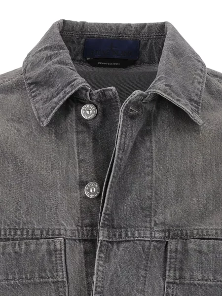 Geacă de blugi Stone Island cu strasuri negru
