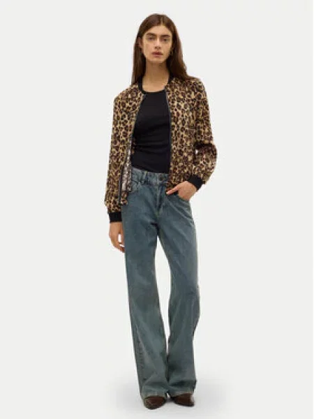 VERO MODA Přechodná bunda VMCoco hnědá / cappuccino černá