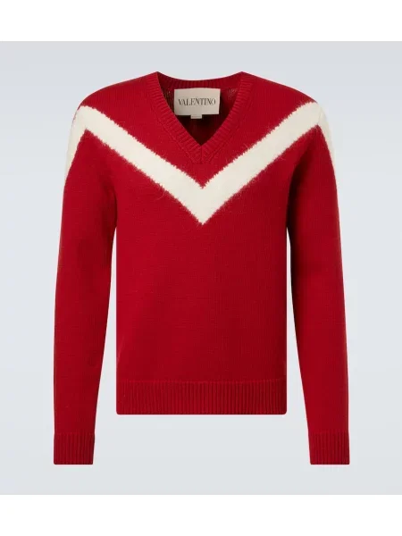 Pulover Valentino de lână roșu