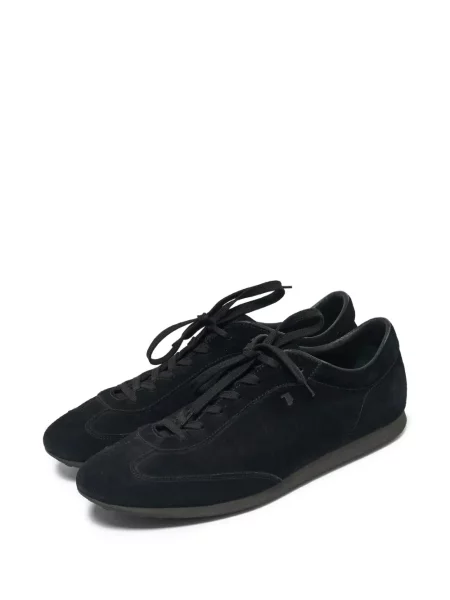 Велурени маратонки Tod's с връзки черно