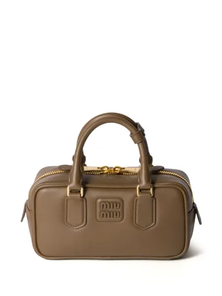 Geanta de piele Miu Miu din piele verde