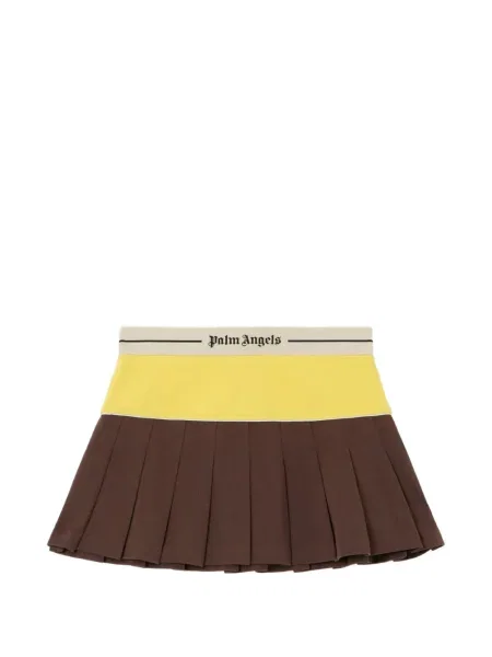 Fusta plisata Palm Angels cu autograf maro