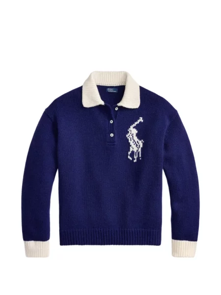 Cravată Polo Ralph Lauren de catifea cord de drumeție albastru