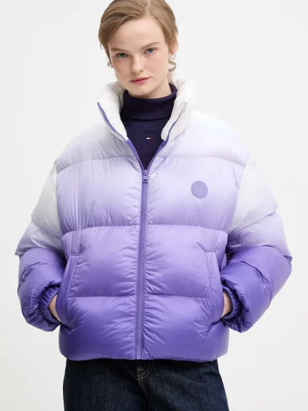 Hugo Blue geacă violet de iarnă oversize albastru