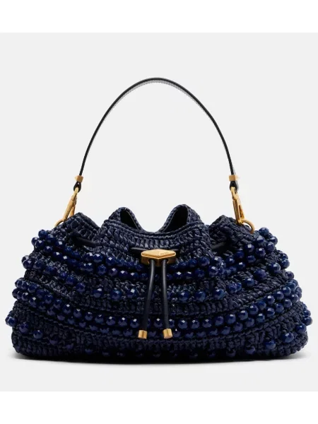 Torebka Jimmy Choo z koralikami niebieska