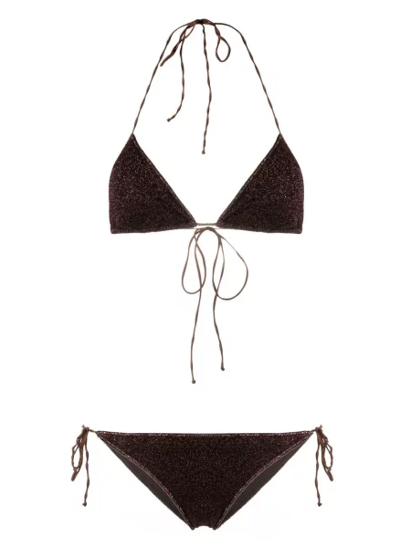 Bikini Oseree cu gât halter maro