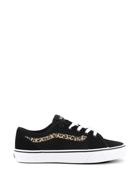 Sneakerși Vans cu model leopard negru
