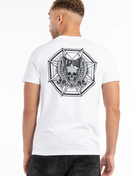 T-shirt regularny Tapout Octagon biała