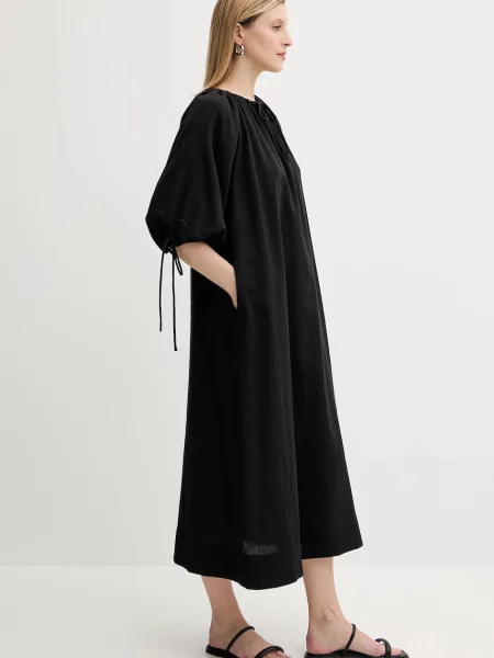 Сукня Samsoe Samsoe SALAGO midi oversize чорний
