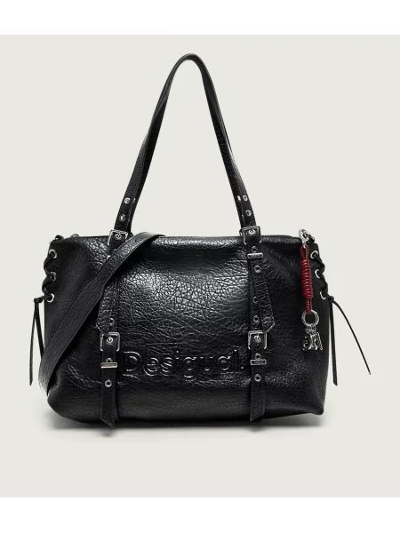 Desigual Geantă shopper Half Logo Lanuza negru