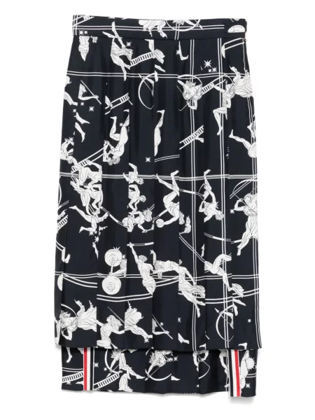 Fusta plisata Thom Browne plisată albastru