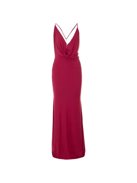 Rochie maxi Aniye By cu decolteu în V de costum roșu