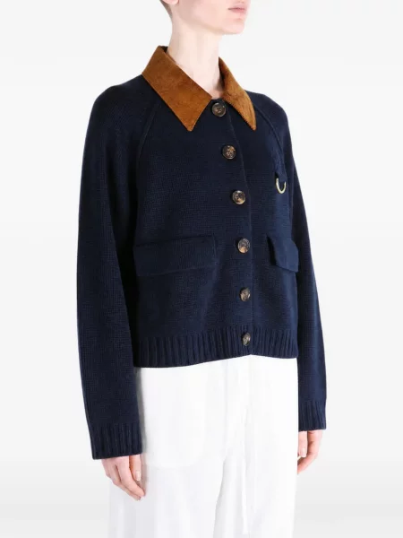 Cardigan Barbour tricotate albastru