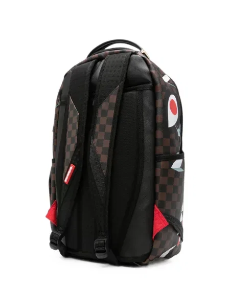 Rucsac Sprayground în carouri cu imagine maro