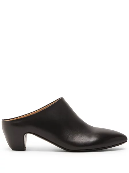 Papuci tip mules Marsell din piele negru