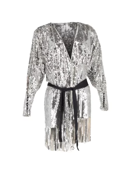 Rochie mini Rotate Birger Christensen de costum argintiu