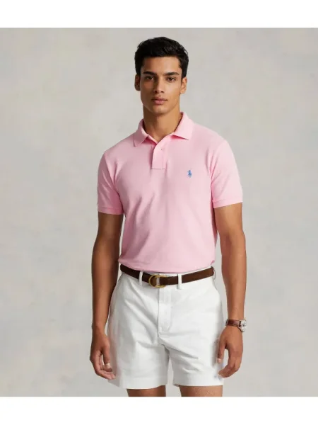 Tricou polo Polo Ralph Lauren plasă roz