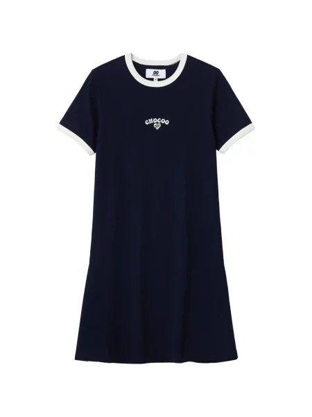 Rochie Chocoolate cu broderie de costum albastru