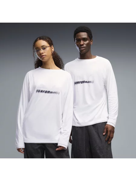 PUMA Koszulka unisex CLRT z długim rękawem Akcesoria S biały