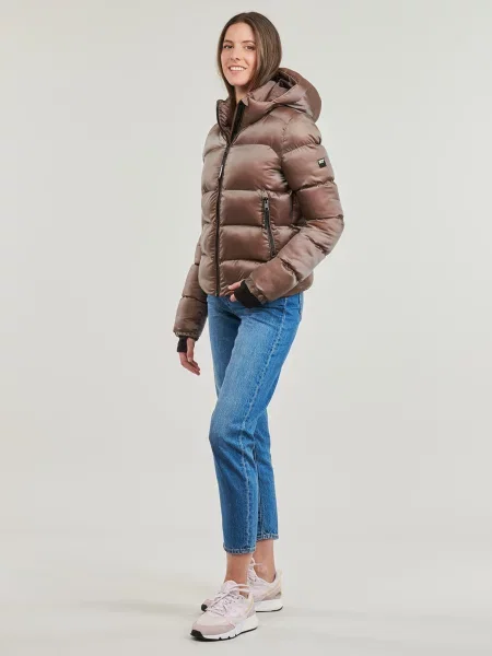 Geacă Superdry cu glugă maro