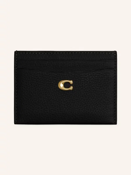 Coach etui na karty skórzane Essential Card Case czarny