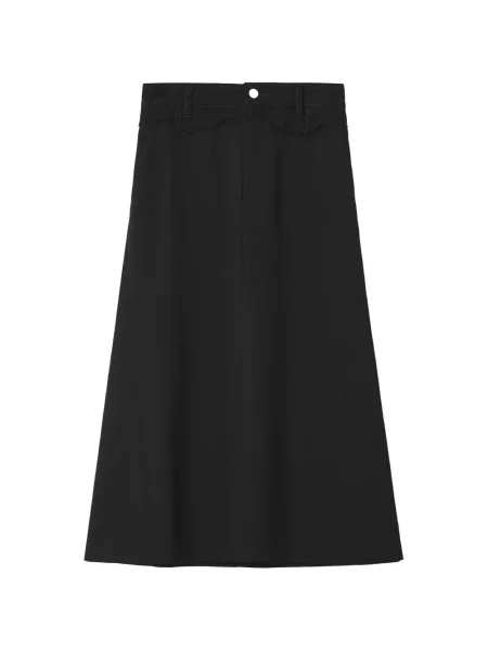 Fustă midi Mm6 Maison Margiela până la genunchi negru