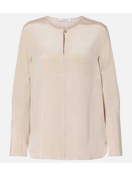 Bluză Max Mara de mătase bej