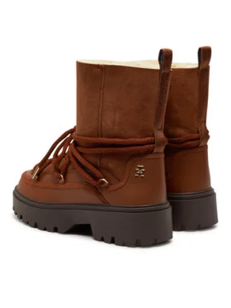 Kozačky Tommy Hilfiger hnědé