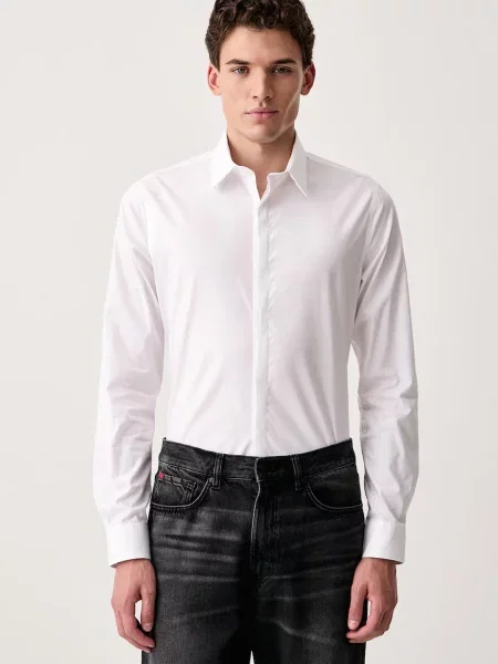 Calvin Klein cămașă pentru bărbați din cu alb