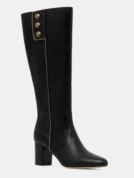 Lauren Ralph Lauren ghete de piele Kenndi Tl Hl negru