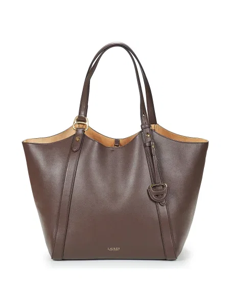 Shopper kabelka Lauren Ralph Lauren hnedá