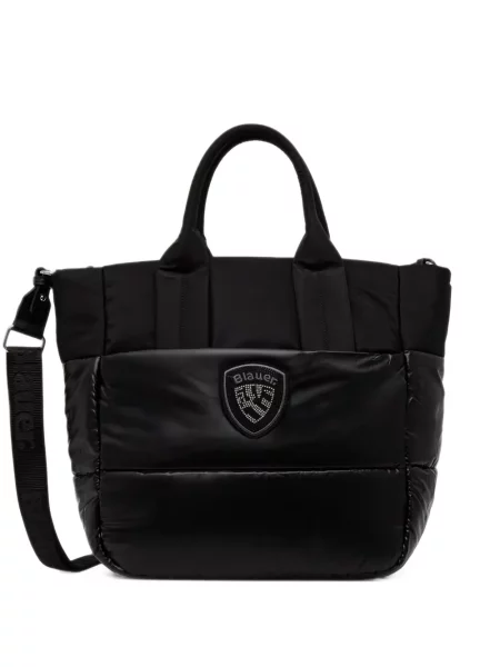 Matlasat geantă shopper Blauer cu autograf negru