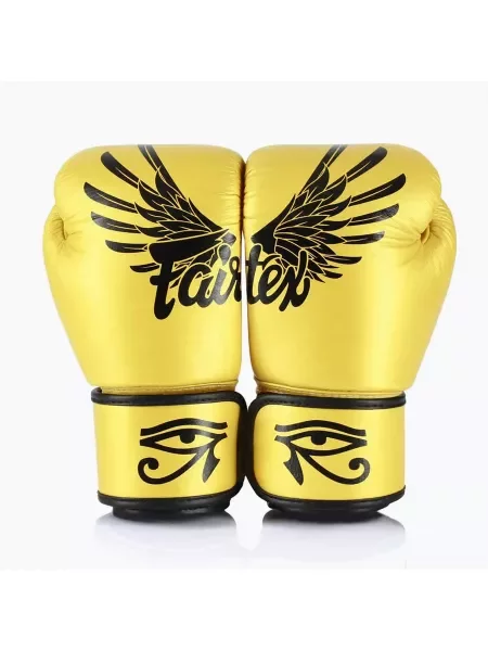 Rękawice bokserskie Fairtex Universal "Tight-Fit" Design Falcon gold żółte
