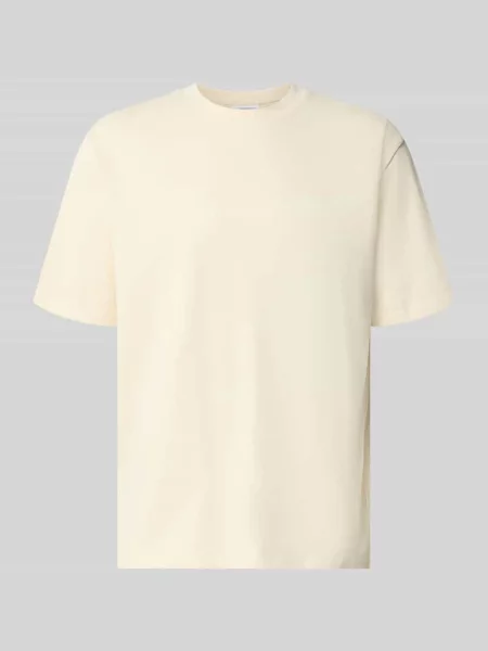 Oversized t-shirt z czystej bawełny Lindbergh beżowa