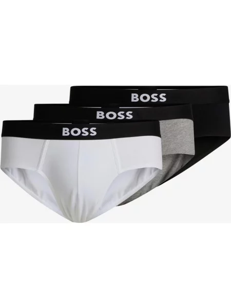 Slipy BOSS One szary czarny 3 sztuki S biały