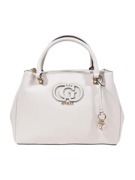 Lniana listonoszka Guess elegancka biała