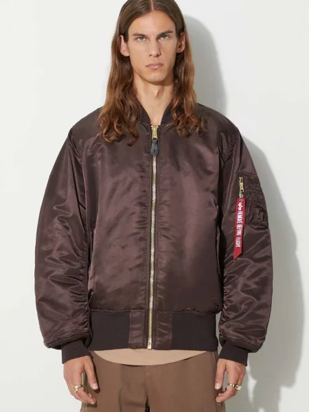 Alpha Industries geacă bomber cu două fețe bărbați de tranziție maro