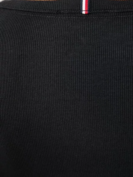 Tommy Jeans блуза с дълги ръкави дамска с черно
