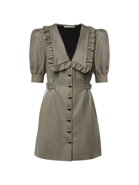 Rochie mini Alessandra Rich în carouri cu volane