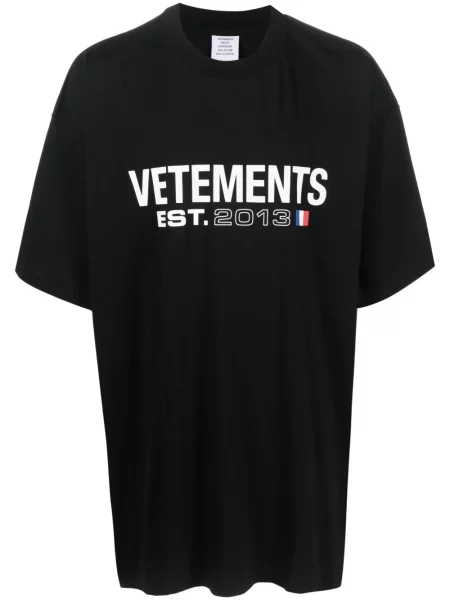 Tricou Vetements cu imagine negru